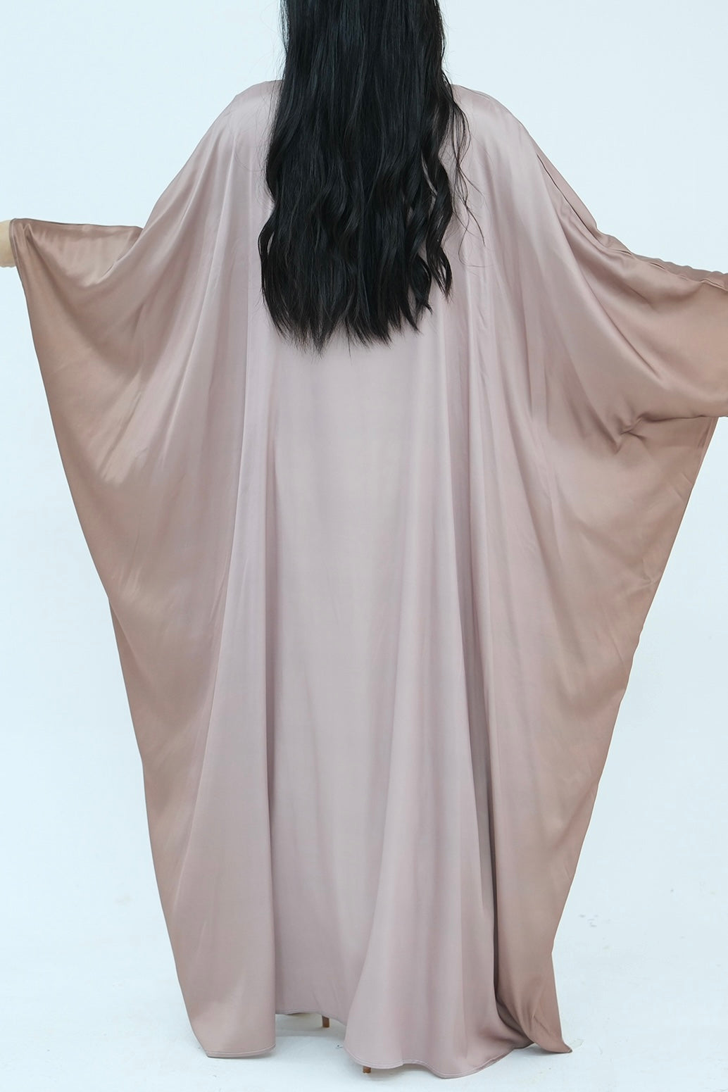 Jaseena Gradient Butterfly Sleeve Kaftan Abaya 799-Coffee