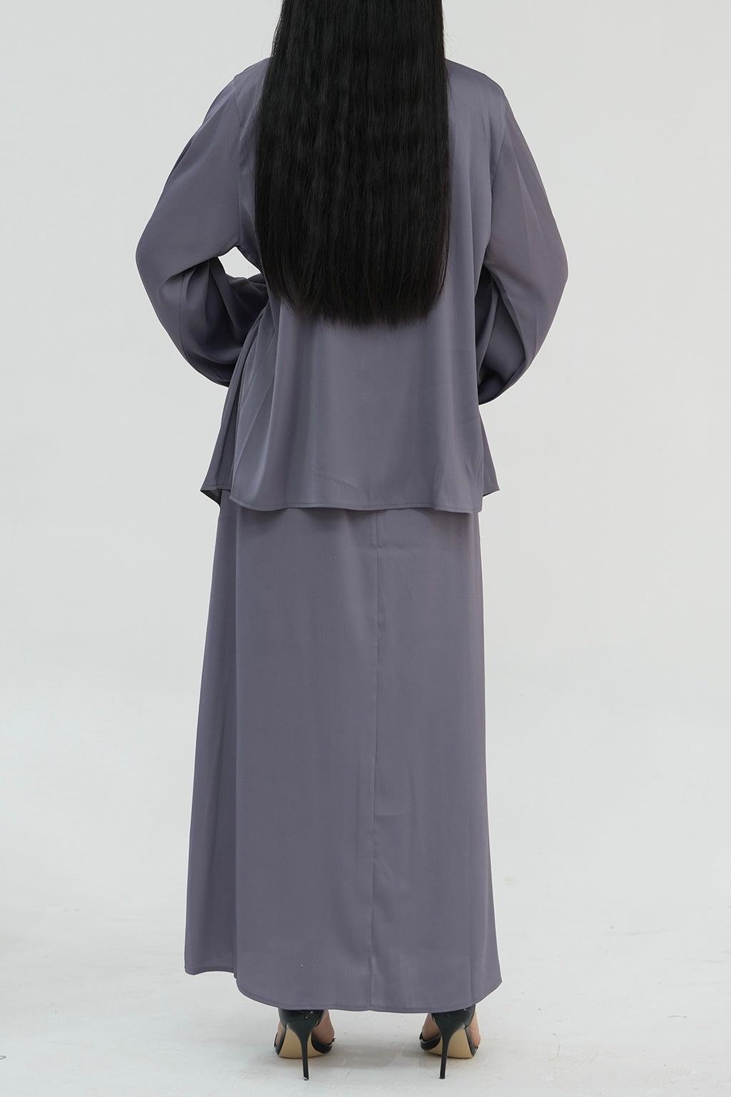 Ablah Two-Piece Modest Abaya Set 815- Violet