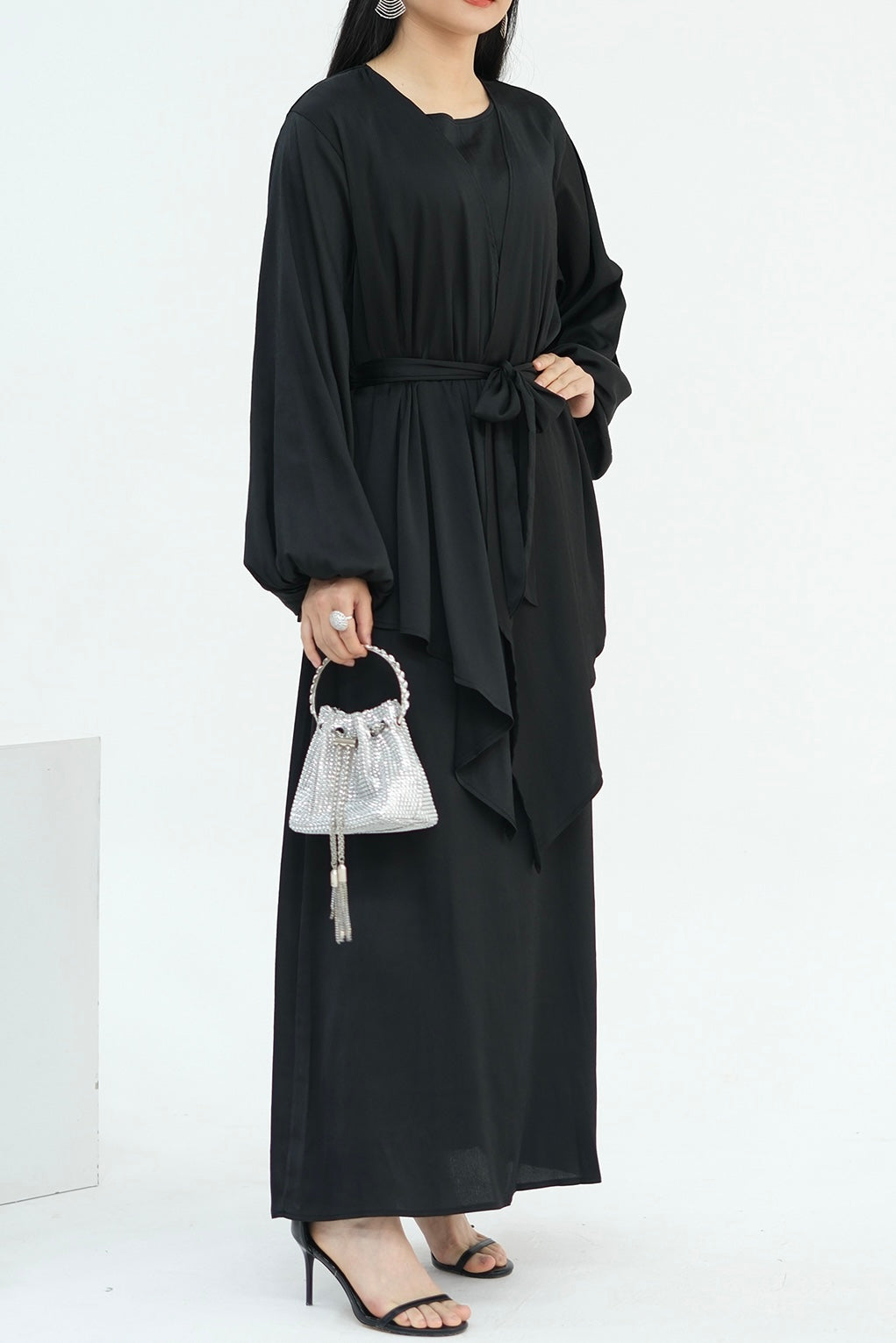 Ablah Two-Piece Modest Abaya Set 815- Black